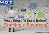 What things to know before starting a business